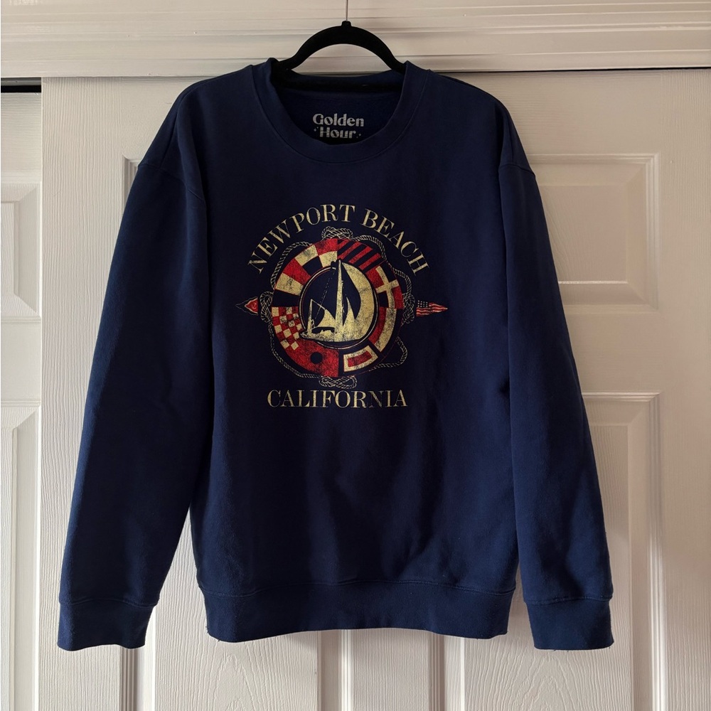 Navy Newport Beach California Sweatshirt